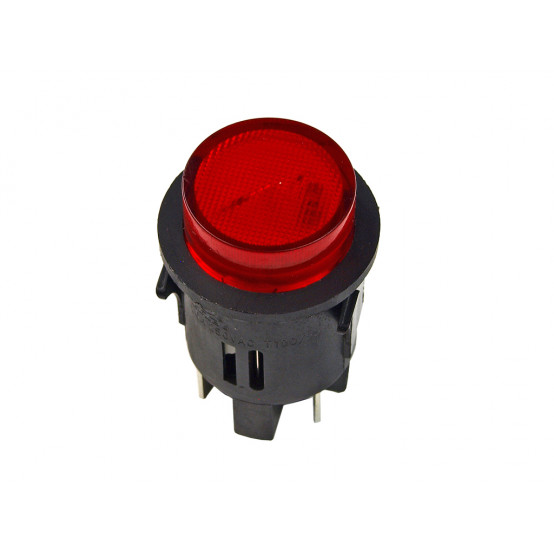 Vypínač O-I (ON/OFF) 4 pin - kulatý, červený podsvícený